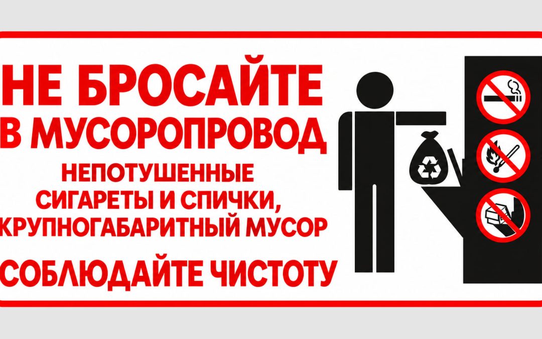 Правила выброса твердых коммунальных отходов в мусороприемные камеры